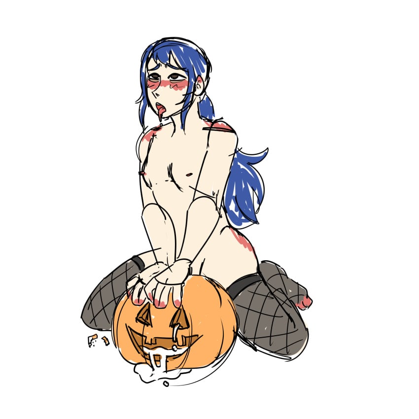 ahe_gao ball bodily breasts cum cum_drip cum_inside cum_on_floor dripping ejaculation fluids futa_only futanari genital_fluids gynomorph halloween headwear herm intersex jack_o_lantern nipples nude penetration pumkin_sex pumpkin rougebunni salt_mine_hobby_shop sex shio_chan solo