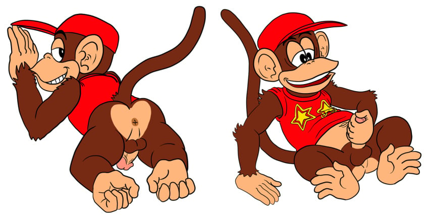 boner color diddy_kong donkey_kong_(series) erection furry kong male male_only monkeysuit nintendo solo