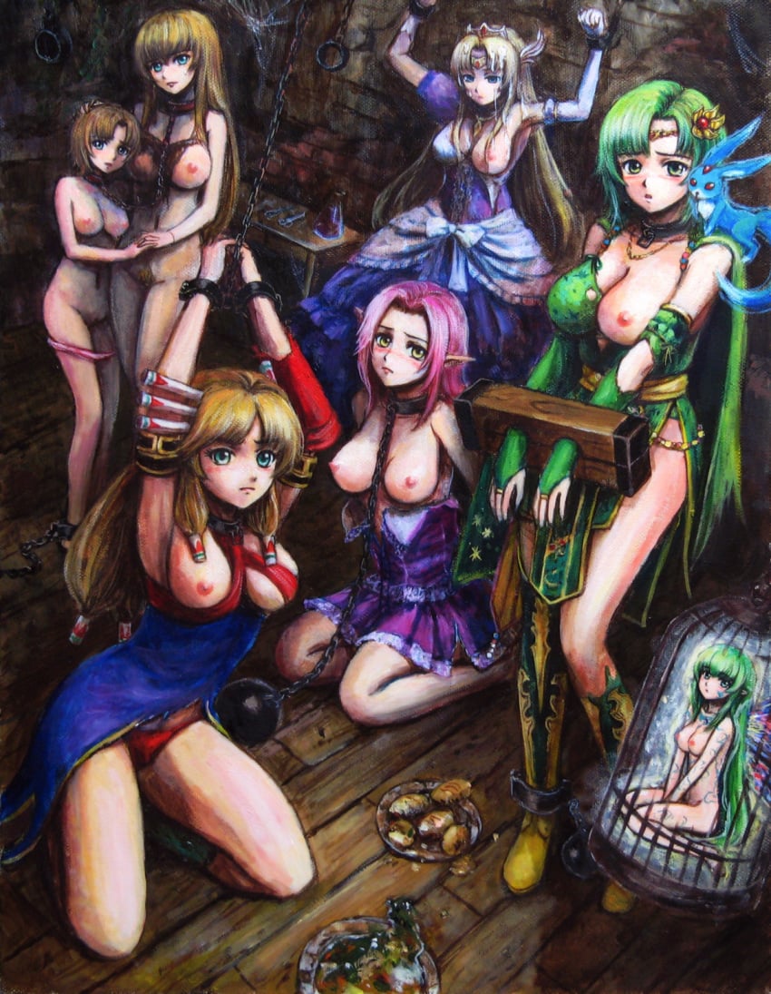 bdsm dungeon female final_fantasy final_fantasy_iv heroine human legend_of_mana prisoner rydia slave tagme