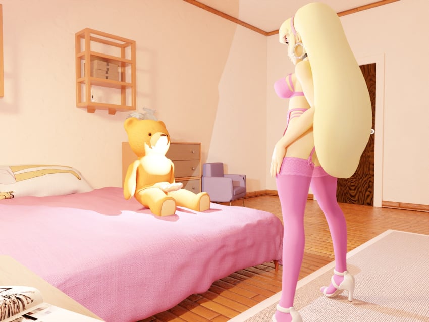 1girls beard big_breasts blonde_female blonde_hair blonde_hair_female blue_eyes broken_strokes dildo female girl_only girls_only gravity_falls pacifica_northwest selfie selfie_pose semi_nude teddy_bear yellow_hair