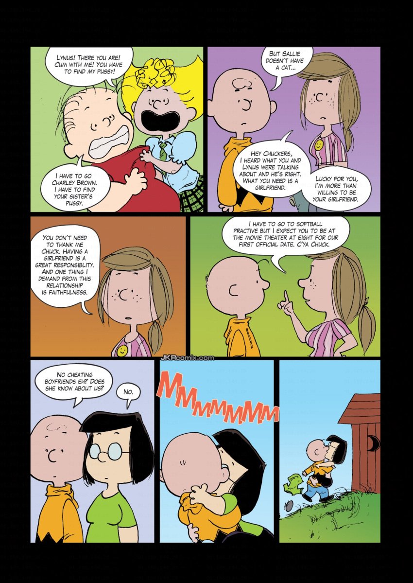 accurate_art_style charlie_brown comic comic_page dialog english_text jkr marcie peanuts peppermint_patty sally_brown speech_bubble straight walnuts