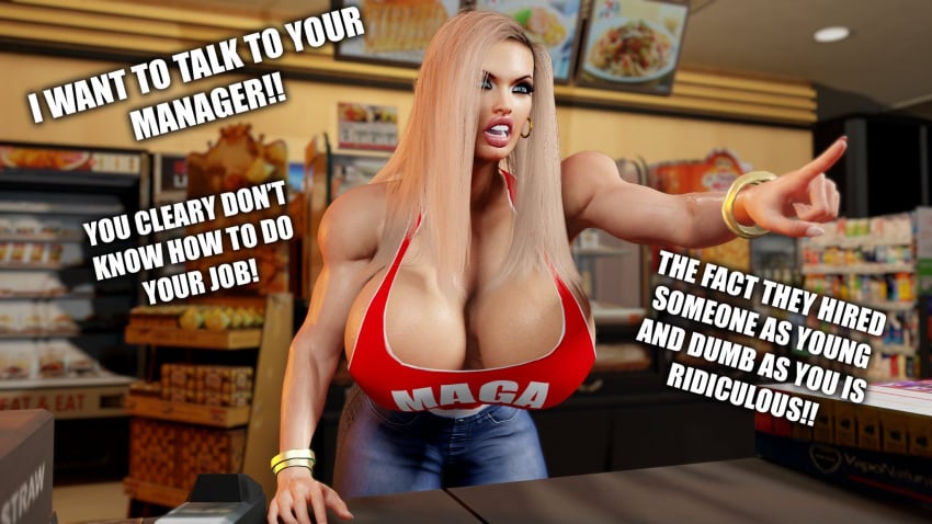 1girls 3d angry ass athletic athletic_female big_ass big_breasts breast_implants breasts bubble_ass bubble_butt bust busty complaining curvaceous curvy curvy_figure dialogue english_text entitled fake_breasts female female_focus fit fit_female hips hourglass_figure huge_ass huge_breasts karen karen_(meme) karen_king large_ass large_breasts legs light-skinned_female light_skin long_hair mature mature_female muscular muscular_female original original_character round_ass round_breasts sevenarts slim_waist text thesevenartsx thick thick_hips thick_legs thick_thighs thighs toned toned_female top_heavy voluptuous voluptuous_female waist whining wide_hips