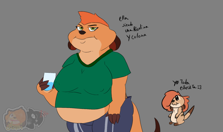 anthro clothed funny furry herpestid meerkat meme milf mzuri nipples_visible_through_clothing overweight_female self_upload the_lion_king the_lion_king_1½ thick_thighs timon's_ma