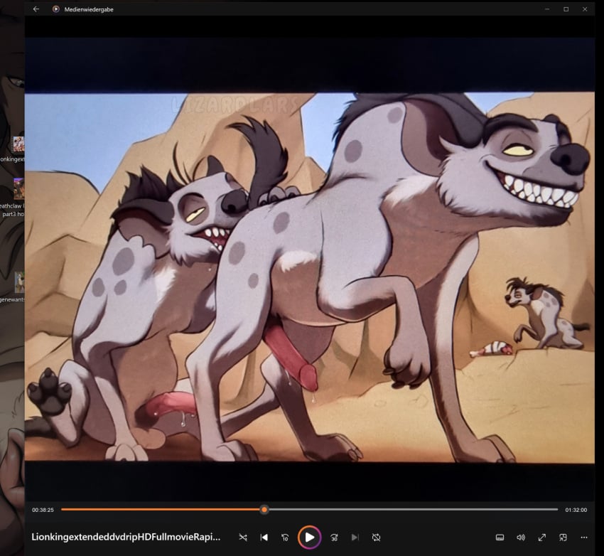 2024 anal balls banzai_(the_lion_king) digital_media_(artwork) disney ed_(the_lion_king) female feral feral_on_feral fur gay genitals grey_body grey_fur group hi_res hyena lizardlars male male/male mammal open_mouth open_smile oral outside penis rimming sex shenzi_(the_lion_king) smile spotted_hyena the_lion_king trio