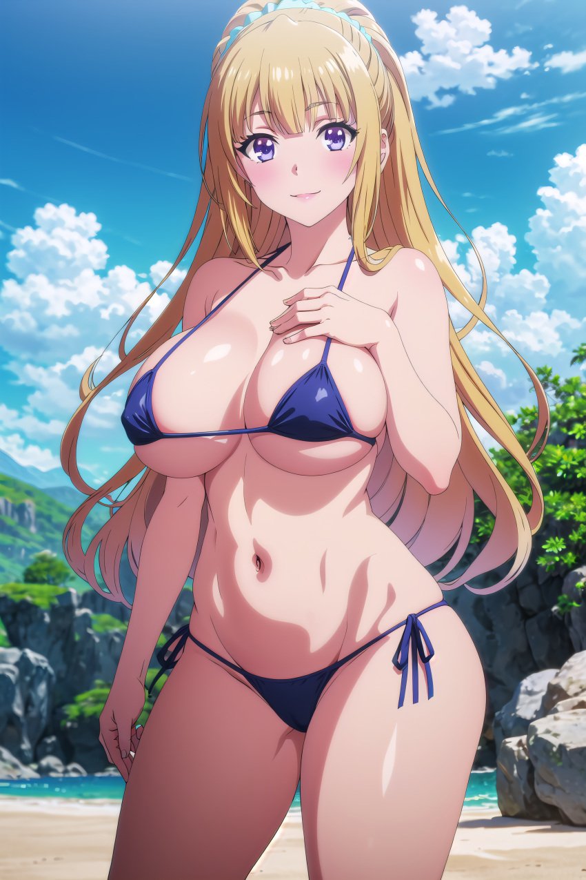 ai_generated arisato_yu big_breasts bikini classroom_of_the_elite karuizawa_kei