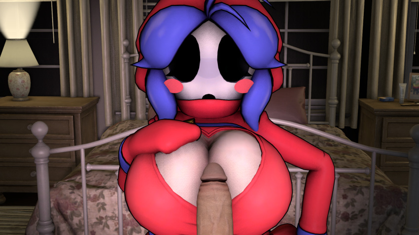 big_breasts blush boob_window bread678 breasts busty dick hands_on_breasts hi_res high_resolution highres looking_at_penis looking_surprised mario_(series) penis sfm shy_gal source_filmmaker surprised surprised_expression