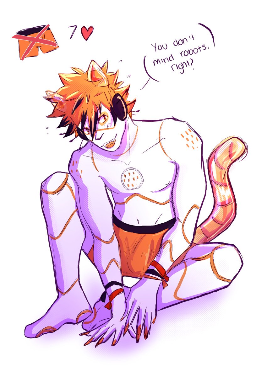 almost_naked boxers bulge bulge_through_clothing cat_ears cat_tail catboy cyborg looking_at_viewer multiple_images retweet retweet_challenge retweet_icon robot robot_boy robot_cat robot_humanoid scramblearts scramblensfw solo_male translucent twink underwear wearing_underwear