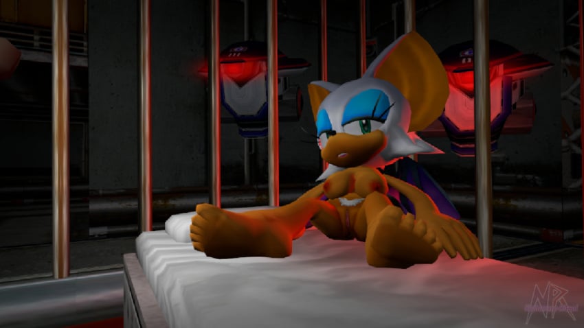 3d 3d_(artwork) 3d_model bat bat_wings ganguro gun jail nightmare_ritual prison prison_cell prison_guard_position prisoner rouge_the_bat secret_agent soldier solo_anthro sonic_(series) sonic_adventure_2 sonic_the_hedgehog sonic_the_hedgehog_(series) spy succubus