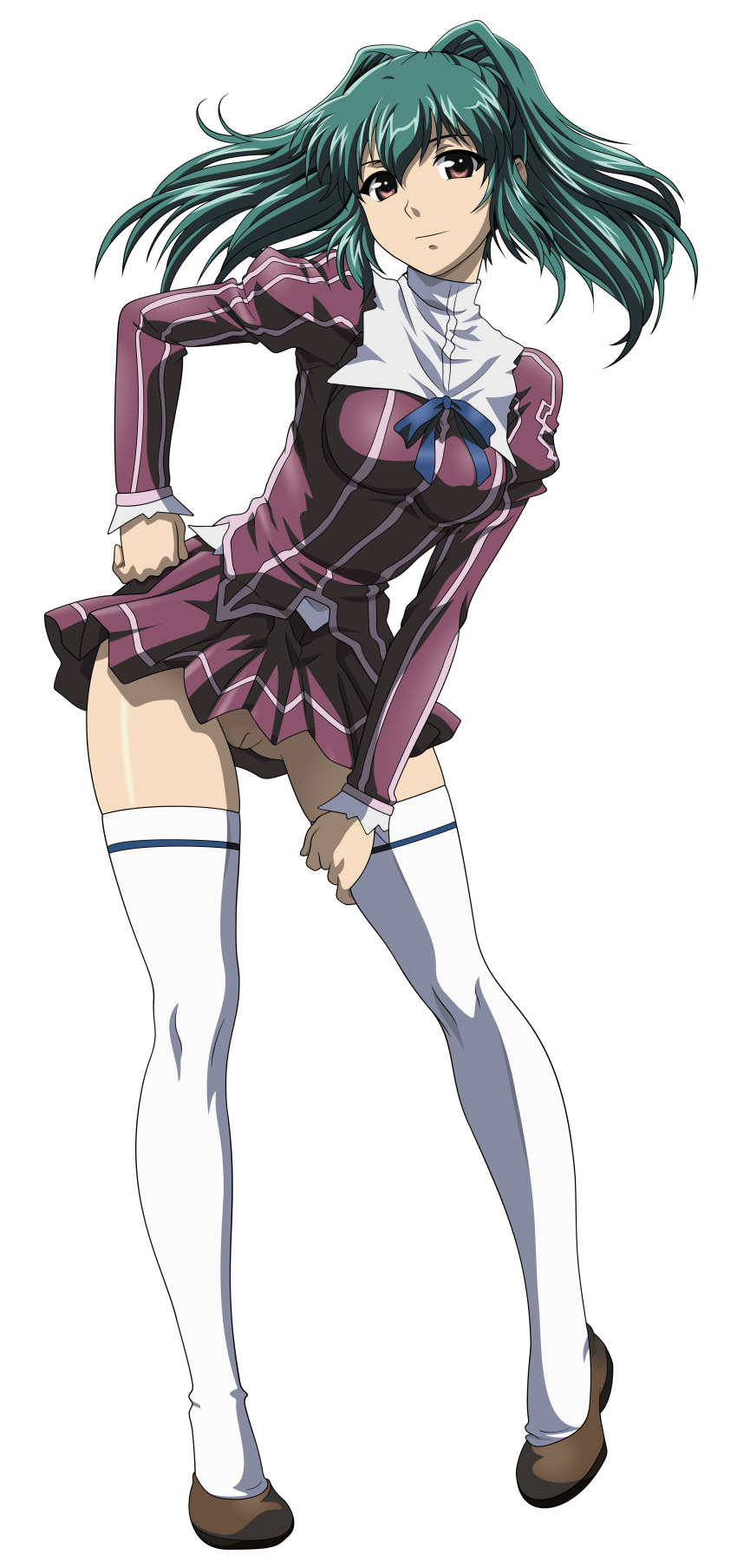 absurdres aliasing cassie_lockheart clothing freezing freezing_(series) highres no_panties nopan pussy seifuku stockings thighhighs transparent_png uncensored vector_trace