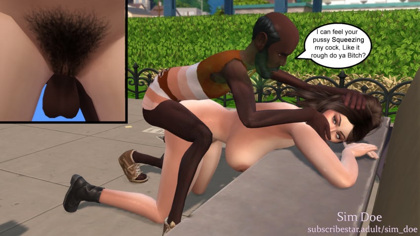 3d age_difference big_breasts big_cock big_dick big_penis black_hair bottomless bottomless_male britany_becker(sim_doe) brown_hair caption comic comic_page degrading dennis_thomas(sim_doe) doggy_style doggy_style_position doggystyle_position english english_text forced forced_presentation forced_sex hairy_pussy hand_over_mouth hobo homeless homeless_male huge_cock interracial male maledom maledom_caption massive_cock massive_dick massive_penis naked naked_female nude nude_female original_characters penis police police_officer policewoman public public_sex rape raped raped_female sex sex_from_behind sim_doe sims sims4 sims_4 speech_bubble speech_bubbles the_sims the_sims_4 unprotected_sex very_hairy_pussy