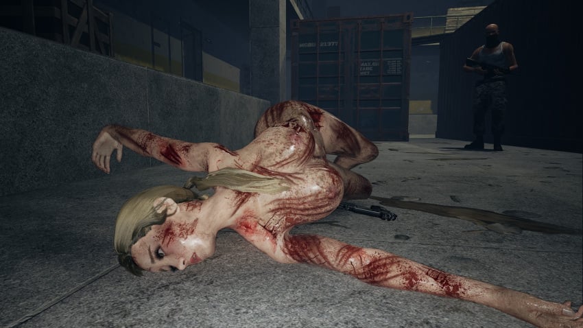 big_ass big_breasts blonde_hair death defeated defeated_heroine female female_death jodi_(the_killing_antidote) long_hair naked naked_female ryona ryonaumaru the_killing_antidote