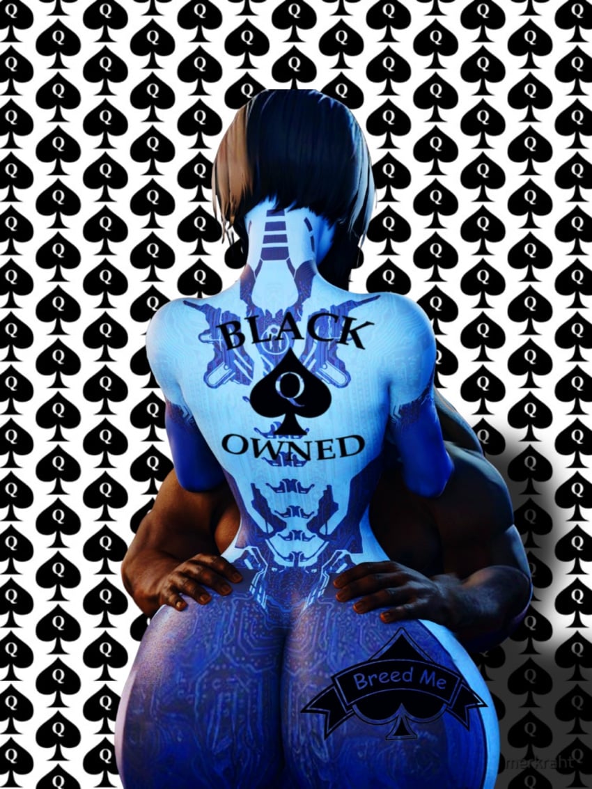 1boy 1girls 3d ai_assisted ass background big_ass black_body blacked blue_body bnwo bubble_butt child_bearing_hips cortana cortana_v1 cortana_v2 cpt-flapjack dark-skinned_male dark_skin dat_ass female halo_(series) hands_on_ass hands_on_hips hips holding_hips hourglass_figure imminent_sex interracial lieutenant_flapjack male muscular muscular_female qos queen_of_spades queen_of_spades_symbol raceplay racism size_queen small_waist tattoo thick thick_ass thick_thighs unseen_male_face venus_body voluptuous voluptuous_female wide_ass wide_hipped_female wide_hips wide_thighs