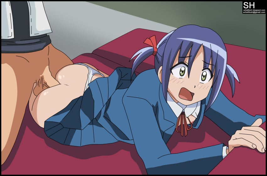 anal_sex blue_hair female hayate_no_gotoku! hayate_the_combat_buttler nishizawa_ayumu penis shika-hina tachibana_wataru