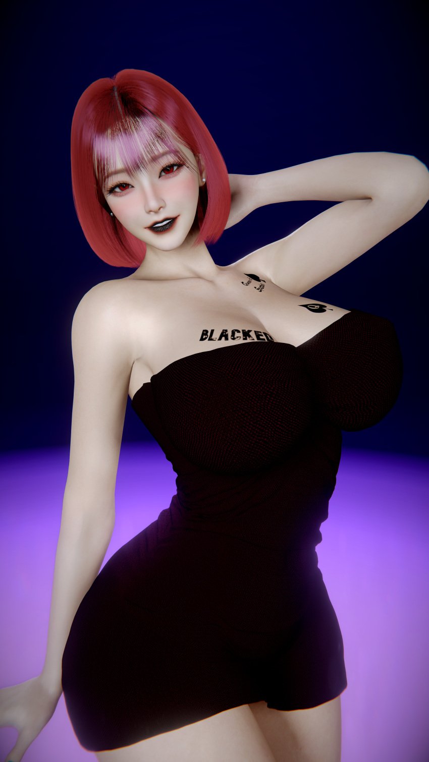 1girls 3d 4k areolae asian asian_female big_breasts black_lipstick blacked breasts breasts_bigger_than_head completely_nude crashbanditkut dress earrings eyeshadow female female_focus hair hi_res high_resolution highres light-skinned_female light_skin lips lipstick looking_at_viewer makeup medium_hair mole mole_under_eye nail_polish navel nipples nude nude_female original original_character qos qos_tattoo queen_of_spades queen_of_spades_symbol queen_of_spades_tattoo red_eyes red_hair solo spade_tattoo virt-a-mate virtamate
