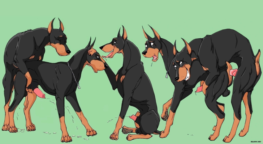 canine desoto_(disney) disney doberman dog domestic_dog gay klaus_doberman male male_only mammal oliver_and_company penis roscoe_(disney) tagme yaoi