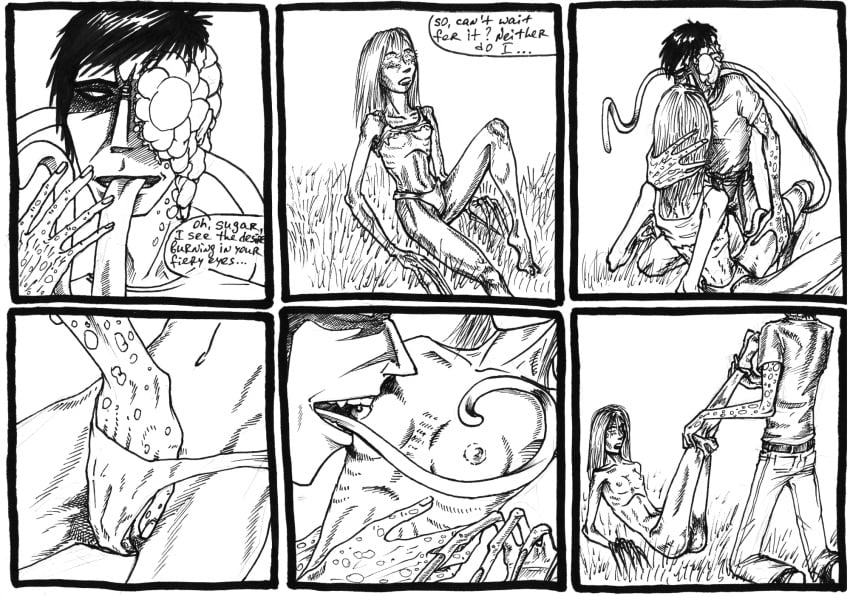 1boy 1girls 2d artist_request breasts comic dialogue english_text female hand_in_panties left_4_dead left_4_dead_(series) male nipples panties pussy ribs skinny small_breasts smoker_(left_4_dead) speech_bubble straight tagme text the_witch undressing undressing_partner visible_ribs witch_(left_4_dead) zombie zombie_boy zombie_girl