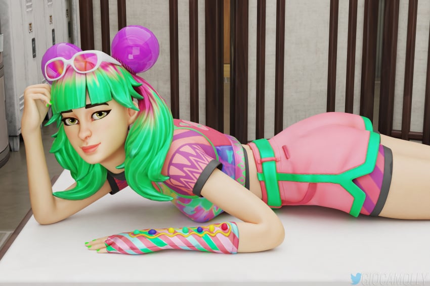 ass female fortnite giocamolly lying_on_bed tropical_punch_zoey zoey_(fortnite)