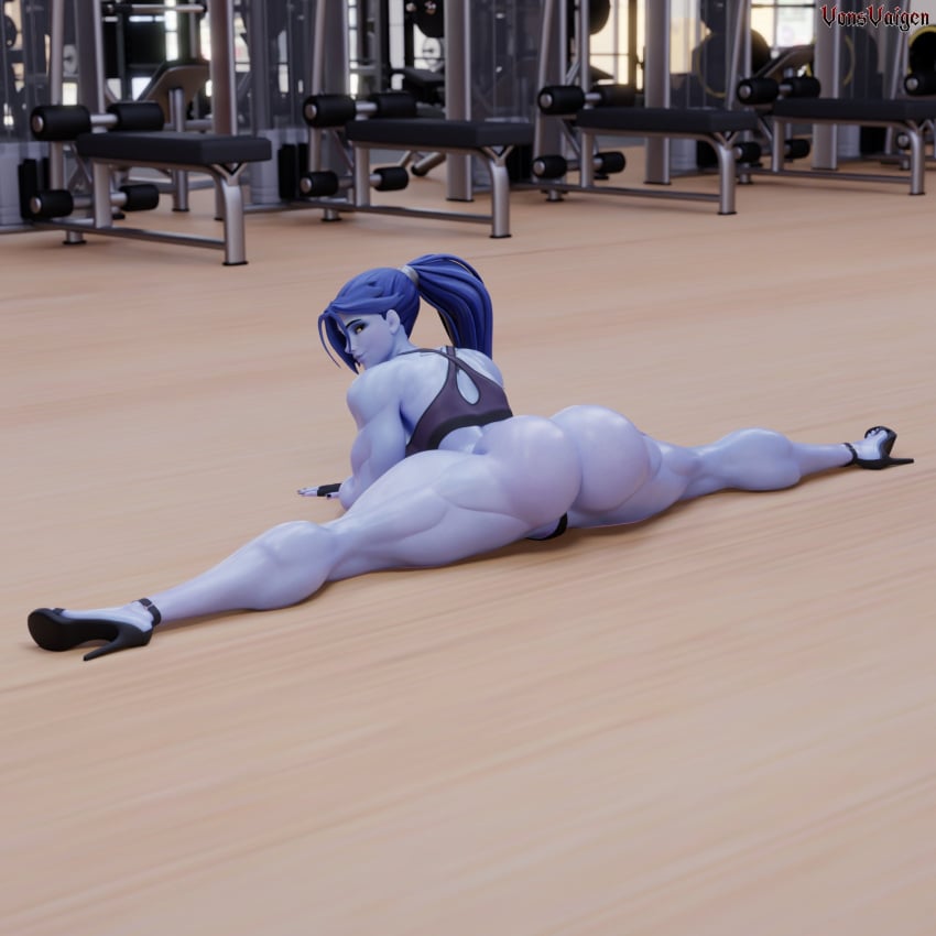 1girls 3d activision amelie_lacroix big_ass big_breasts big_thighs blizzard_entertainment blue-skinned_female blue_body blue_skin breasts bubble_ass bubble_butt bust busty chest curvaceous curves curvy curvy_figure female fit fit_female gym hips hourglass_figure huge_ass large_ass legs leotard mature mature_female muscular muscular_female overwatch overwatch_2 slim_waist solo splits thick thick_ass thick_hips thick_legs thick_thighs thighs toned toned_female voluptuous voluptuous_female vonsvaigen waist wide_hips wide_thighs widowmaker