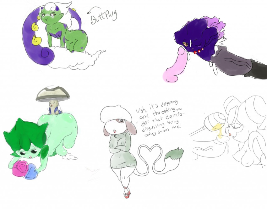 foongus fungi_fauna lovely_mawile misdreavus nintendo pokemon roselia smeargle tornadus vespiquen