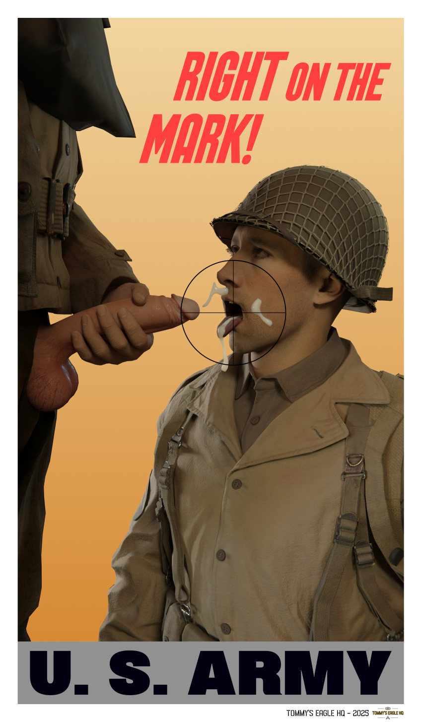 army bukkake cum cum_in_mouth gay gay_male medal_of_honor_airborne military recruitment_poster soldier soldiers tommys_eagle_hq uniform ww2