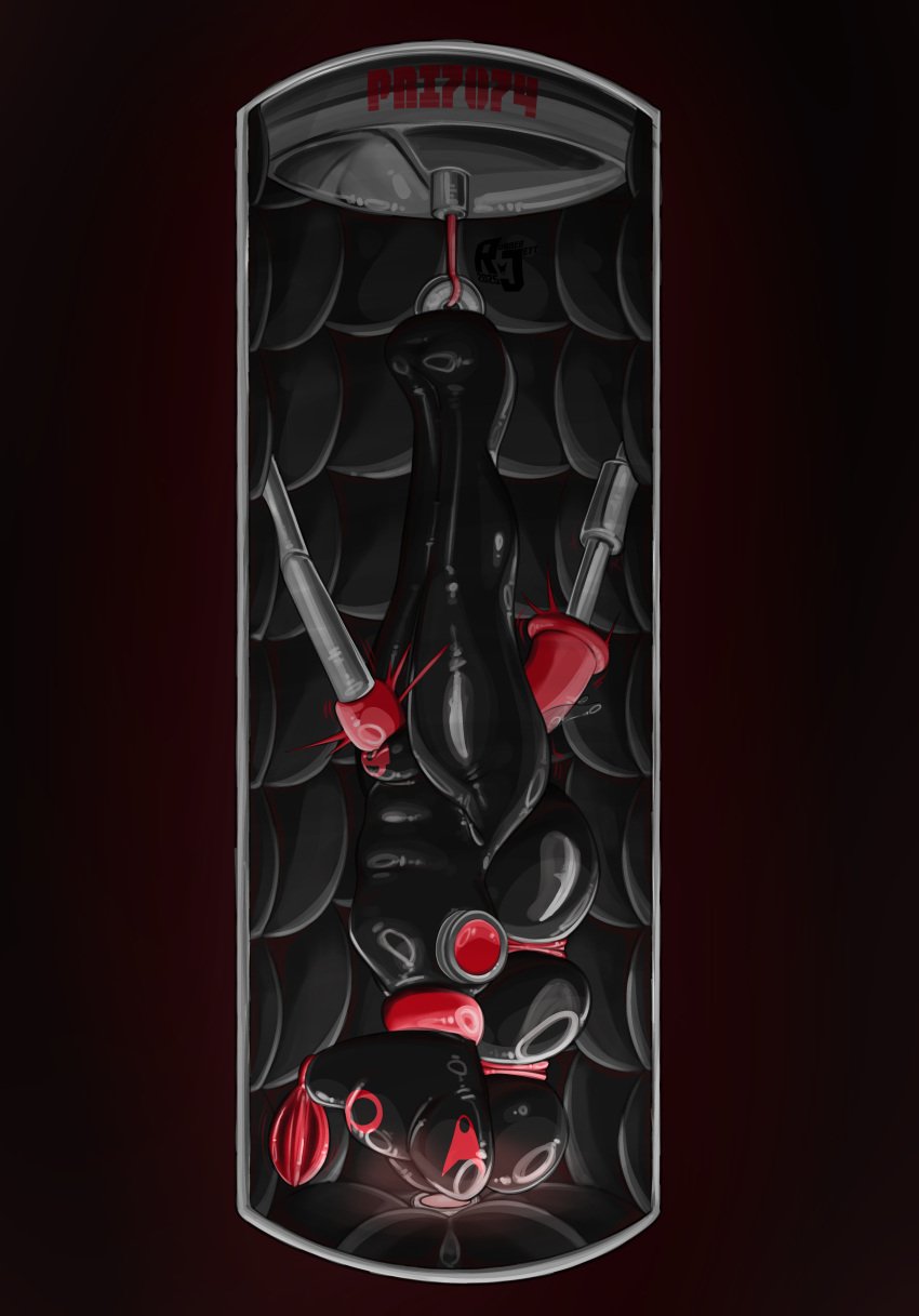 absurd_res amputee asphyxiation bondage bondage bound breath_play bulge captured cell_(disambiguation) chastity_(disambiguation) confinement dildo disability drone encasement gag gagged hanging_(disambiguation) hi_res latex lock locked null null_bulge padded permanent plug prison prisoner rubberjett rubbersolutions sealed sex_toy storage vibrator