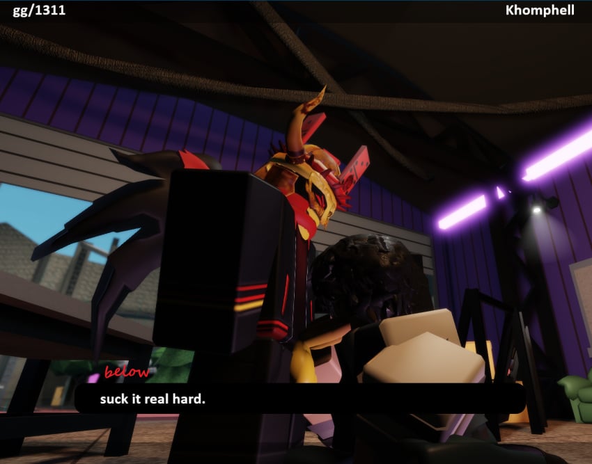 1boy 1boy1girl 1girls 3d artist_name balls belownatural blowjob brown_hair character_name clothed commission crown dialogue dispatcher_(tds) english_text female forced forced_oral glowing_eyes grin image male messy_hair oral oral_sex paradoxum_games penis penis_out red_eyes roblox roblox_avatar roblox_developer roblox_game robloxian sky small_breasts small_penis text tower_defense_simulator white_skin wings yellow_balls yellow_penis yellow_skin