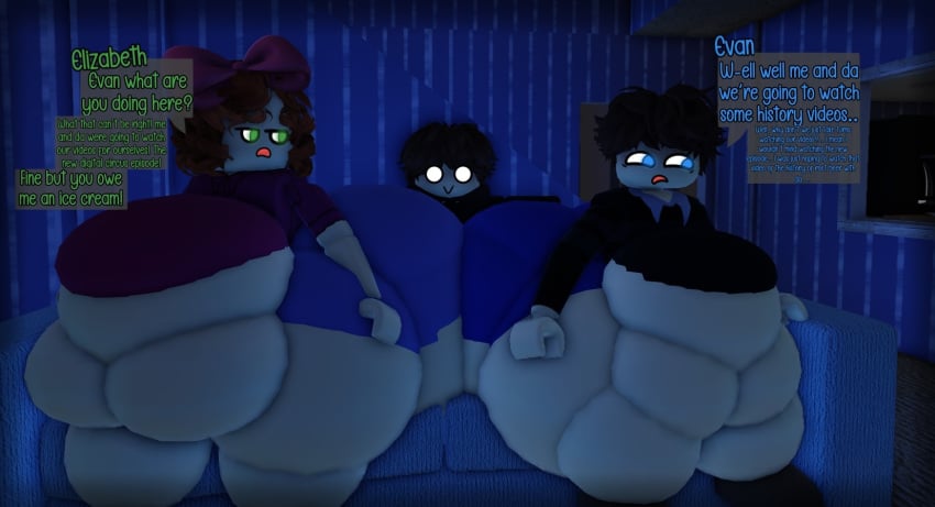 1girls 2boys 3d ass ass_bigger_than_belly ass_bigger_than_head belly big_ass big_belly bisexual butt_crush crying_child_(fnaf) crying_child_(fnaf4) elizabeth_afton evan_afton fat fat_ass female five_nights_at_freddy's five_nights_at_freddy's:_sister_location five_nights_at_freddy's_4 gay huge_ass male male/male mramfnv2281 roblox robloxian straight tagme wtf yaoi