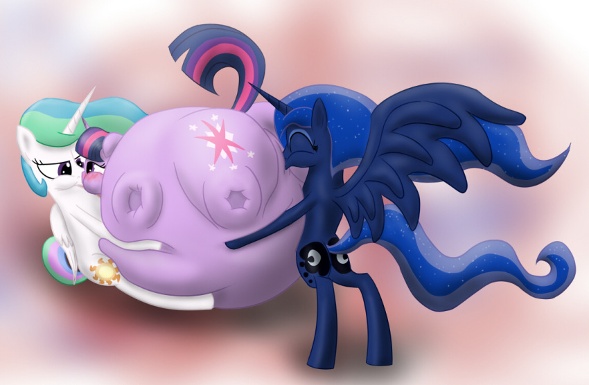 friendship_is_magic inflation my_little_pony noctulov princess_celestia_(mlp) princess_luna_(mlp) smooth_skin tagme twilight_sparkle_(mlp) what