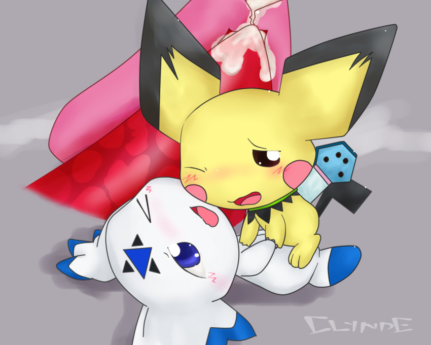 clyndemoon crossover culumon cum digimon digimon_(species) digimon_tamers pichu pokémon_(species) pokemon pokemon_(species)