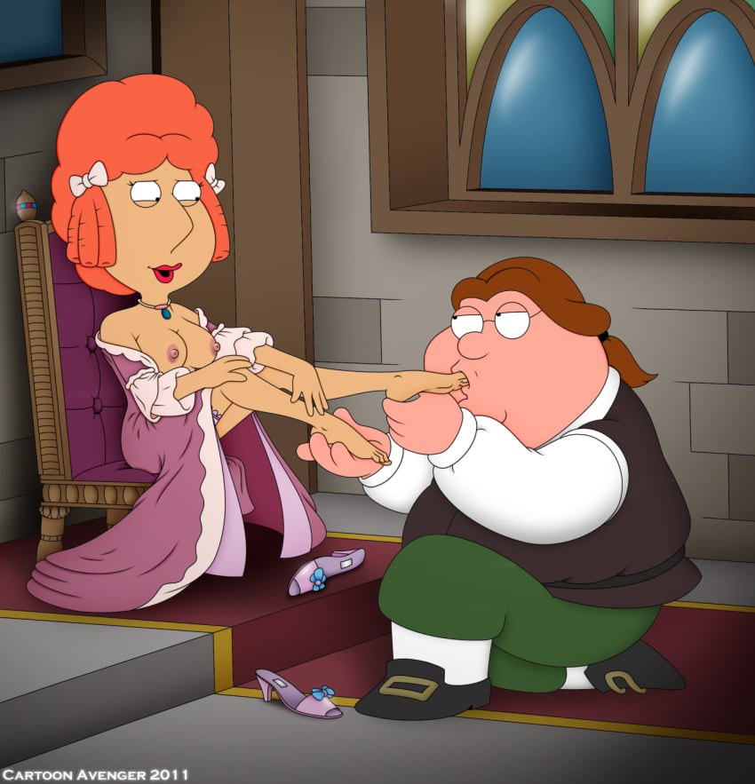 barefoot breasts cartoon_avenger family_guy feet female foot_lick human lois_griffin male peter_griffin straight toes