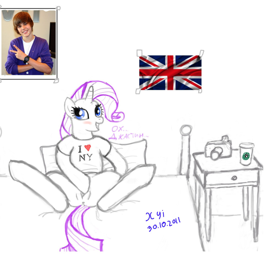 british_flag friendship_is_magic justin_bieber my_little_pony rarity_(mlp) smooth_skin xyi