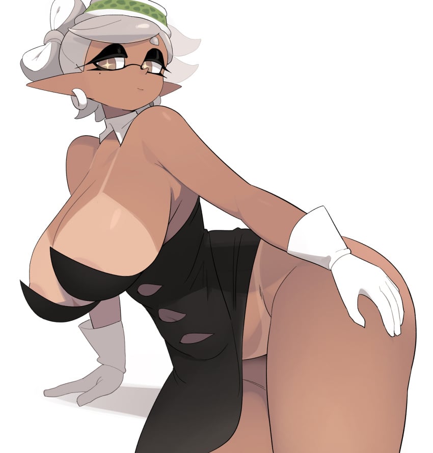 1girls alternate_breast_size breasts female hips huge_breasts inkling large_breasts marie_(splatoon) naughty_face nintendo short_hair splatoon splatoon_(series) tan tan-skinned_female tanned_skin tentacle_hair thick_thighs thighs white_hair wide_hips yuta_agc