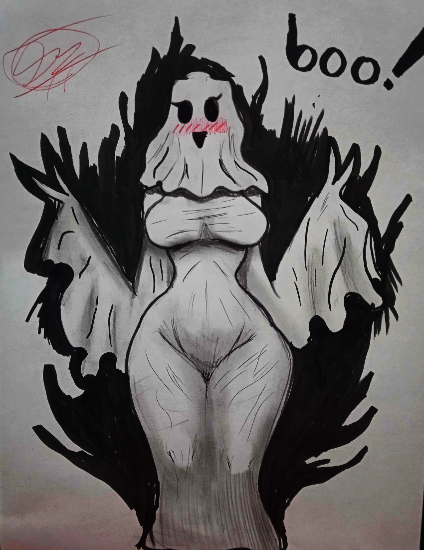 big_ass big_breasts black_eyes dario_loco_ ghost_girl halloween