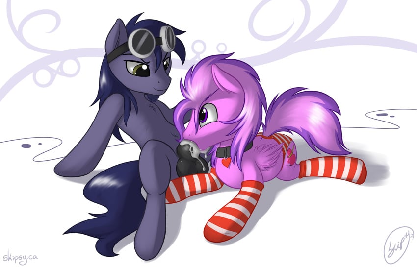 balls cum cum_in_mouth cutie_mark equine fellatio furry gay hi_res horse male my_little_pony no_humans oral oral_sex original_character panties pegasus penis pony sex skipsy stockings sweet_strokes underwear wings