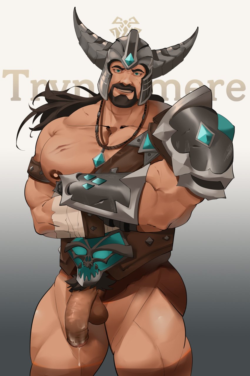 abs balls bara beard biceps big_balls big_penis daddy dilf league_of_legends male male_nipples male_only male_pubic_hair manly mature_male muscular_male nipples nude pecs penis rcamerion riot_games tryndamere