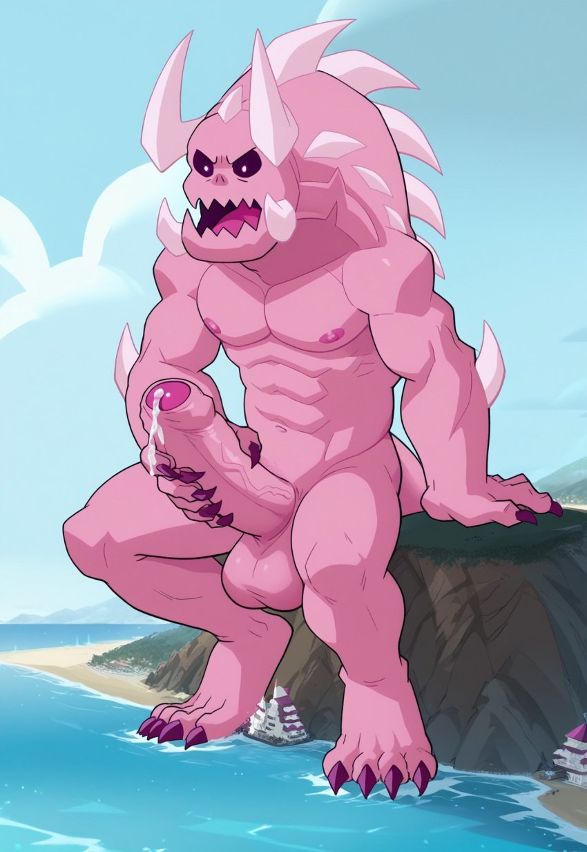 abs ai_generated angry angry_face anthro balls bara beach biceps big_balls big_penis bigger_male blush city feet flaccid gay gem_(species) handjob hi_res horn horns ilovementits kaiju macro male male_only manly masturbation monster monster_steven mountain muscular muscular_male nails nipples nude nude_male pecs penis pink_body precum sitting sky smile solo solo_male steven_quartz_universe steven_universe tail thighs water yaoi