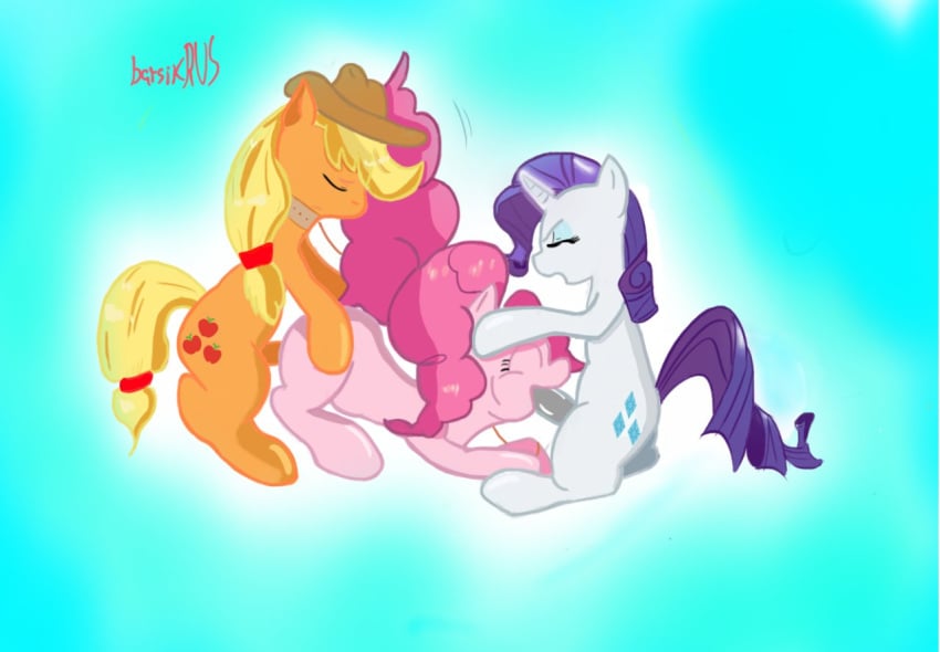 applejack_(mlp) barsikrus earth_pony equine female friendship_is_magic fur futanari intersex my_little_pony pinkie_pie_(mlp) pony rarity_(mlp) smooth_skin