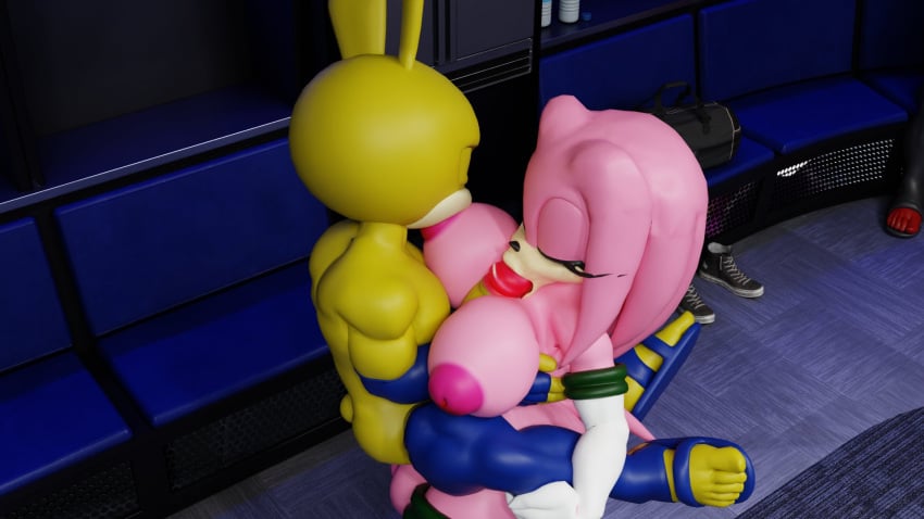 3d 3d_(artwork) big_breasts blowjob echidna fan_character large_breasts mobian_(species) oc paizuri rco810 sonic_(series) sonic_oc sonic_the_hedgehog_(series) uncommontech