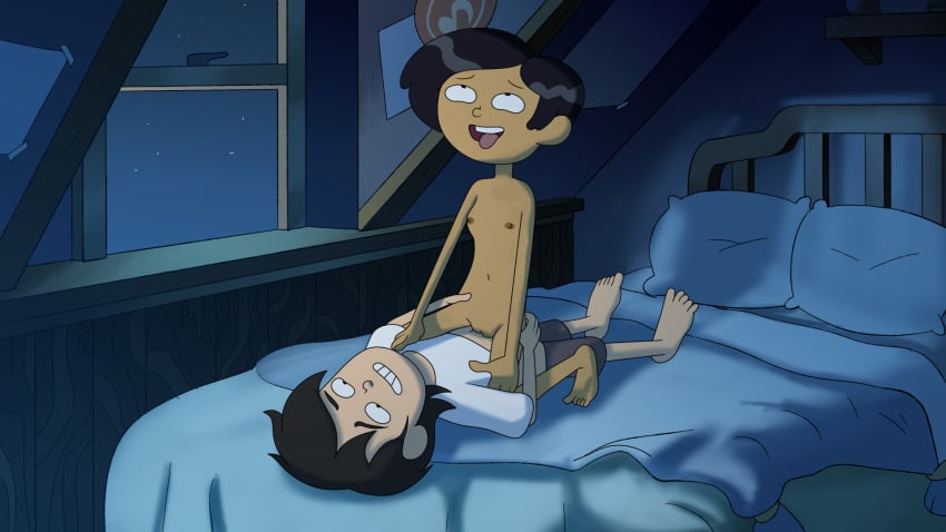 1boy 1boy1girl 1female 1girls 1male 2d accurate_art_style ahe_gao amphibia asian asian_female ass_grab barefoot big_ass big_penis black_hair butt_grab color cowgirl_position deadinside97 disney disney_channel feet female fucked_silly grabbing_ass human human_penetrated human_penetrating looking_pleasured loving_it male marcy_wu narrowed_eyes nude nude_female on_model open_mouth orgasm_face rolling_eyes short_hair shorts_down skinny skynight skynight_(character) small_breasts small_waist smile straddling straight_hair stretched_pussy teenager thick_penis tight_pussy toes tongue tongue_out vaginal_penetration wide_hips young