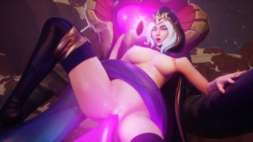 1girls 1monster 3d 3d_(artwork) ashe_(league_of_legends) blender double_penetration glowing_tentacles high_heel_boots league_of_legends league_of_legends:_wild_rift nude_female open_mouth pussy ricepanda riot_games sweat tagme tentacle_in_ass tentacle_in_pussy tentacle_rape tentacle_sex tentacle_wrapped_around_body vaginal_penetration vel'koz wet_body