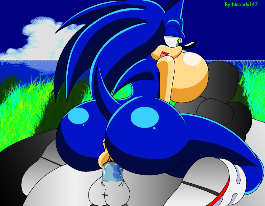 animal_ears anus ass balls big_ass big_breasts blue_hair breasts color condom erection exposed_torso female footwear green_eyes hair handwear hedgehog huge_ass humanoid male nobody147 penetration penis pussy rule_63 sega sex sonic_(series) sonic_1 sonic_the_hedgehog sonic_the_hedgehog_(series) vaginal_penetration