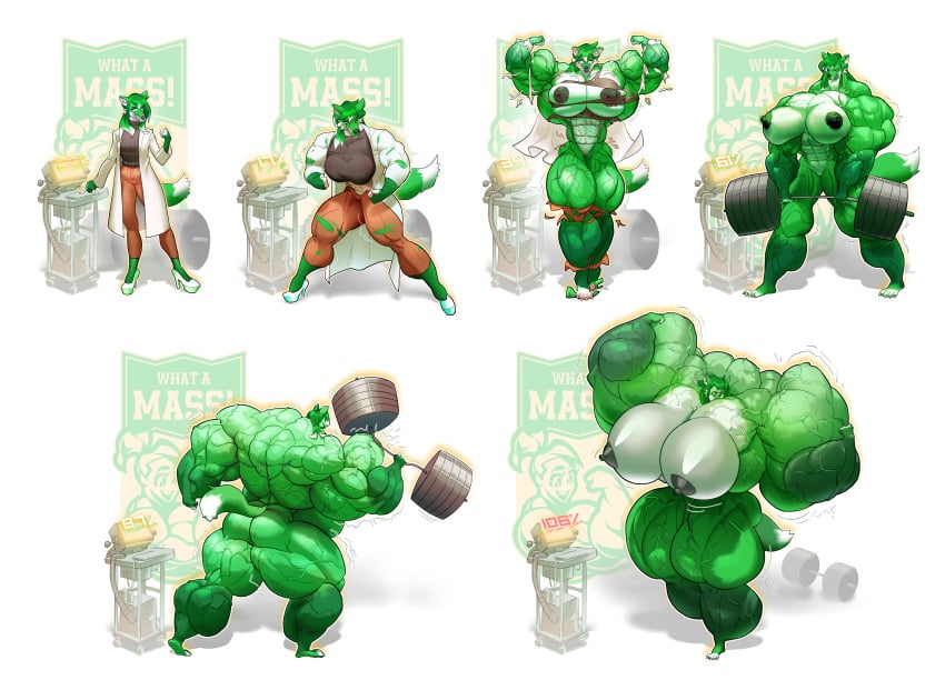 1girls 2d 2d_(artwork) 2d_artwork abs absurd_res biceps big big_ass big_biceps big_breasts big_butt big_muscles breasts digital_art digital_media digital_media_(artwork) female flexing flexing_biceps fox_ears fox_girl furry green_fur hyper_muscles muscle_growth muscles muscular muscular_arms muscular_female muscular_legs muscular_thighs thighs tight_clothing veins veiny_muscles weightlifting weights what_a_mass! working_out workout