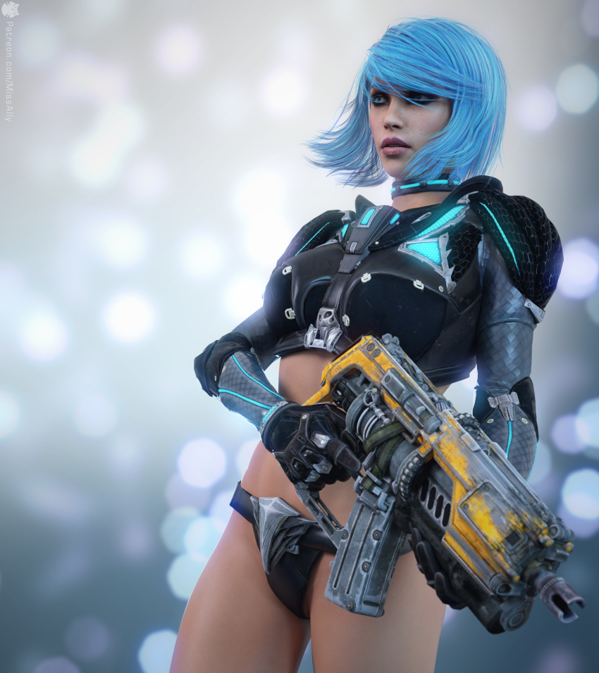 3d blue_hair female human missally nyx_(quake_champions) quake quake_champions video_games