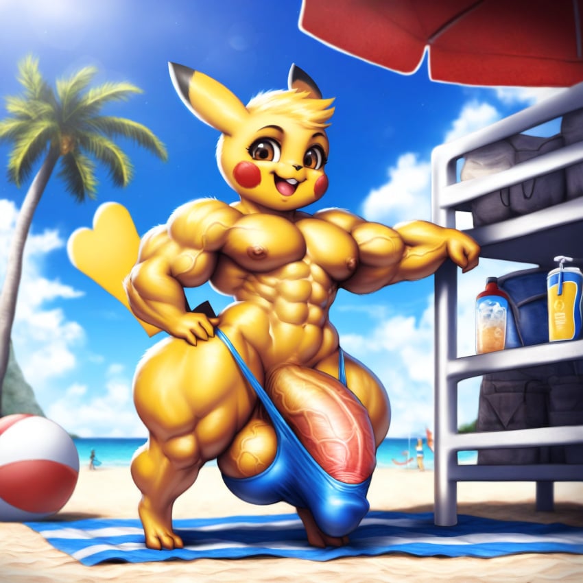 1anthro 1boy 1male 1man 1pokemon 3_toes 4_fingers abs ai_generated almost_naked anthro anthro_male anthro_only balls balls_outline ballsack bara bara_tiddies bara_tits barely_contained barely_contained_penis beach biceps big_balls big_bulge big_cock big_dick big_muscles big_pecs big_penis big_testicles boner broad_shoulders brown_eyes bulge calves cock cub cute cute_boy cute_face deltoids dick erect_penis erection exposed_penis fat_balls fat_cock fat_penis flame hand_on_hip hard_nipples huge_balls huge_cock huge_dick huge_penis huge_testicles hyper_balls hyper_bulge hyper_cock hyper_penis hyper_testicles lifeguard looking_at_viewer male male_anthro male_chest male_focus male_nipples male_only male_solo male_swimwear man_boobs man_breasts man_tits manly muscle muscle_boy muscles muscular muscular_anthro muscular_male nai_diffusion nuts nutsack open_smile outdoors outside pecs penis_outline pikachu pokemon pokemon_(species) posing posing_for_the_viewer proud scrotum shameless short_hair shortstack small_but_hung small_but_hyper solo standing stocky stretched_clothing swollen_balls tail testicles theblockhead thick thick_legs thick_penis thick_thighs thong_only vein veins veins_on_dick veiny veiny_balls veiny_cock veiny_muscles veiny_penis veiny_testicles young young_male