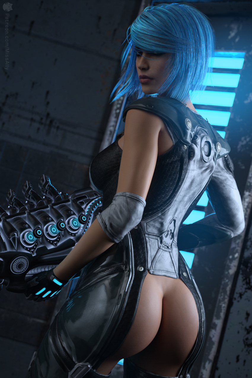 3d ass blue_hair female human missally nyx_(quake_champions) quake quake_champions video_games