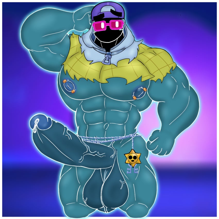 big_balls big_penis brawl_stars cocokun! gay muscular_male rnthorn_clothes shade_(brawl_stars) strong