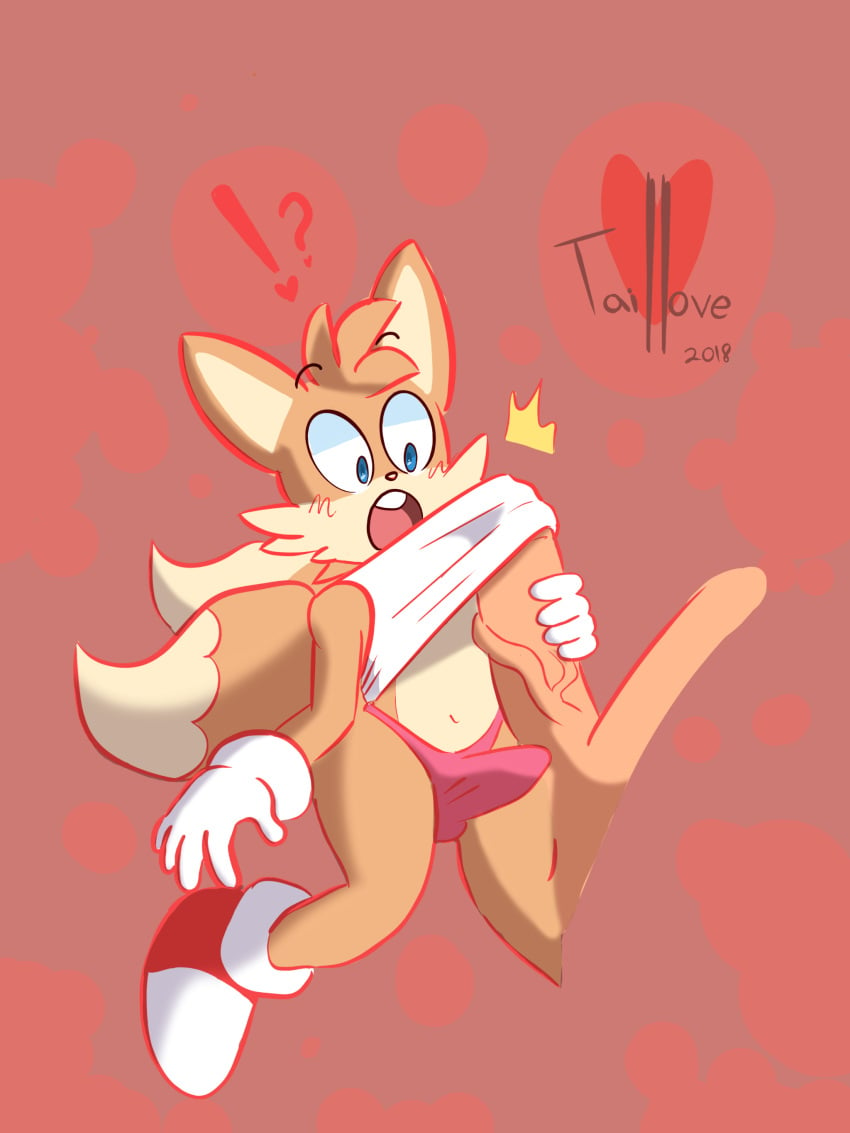 ! ? blush canine clothing cute edude erection fox heart male mammal penis sonic_(series) taillove_(artist) tails yaoi