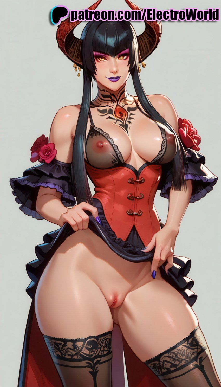 1girls abs ai_generated blush breasts electroworld eliza_(tekken) female female female_focus female_only namco nipples nude nude_female presenting solo solo_focus tekken