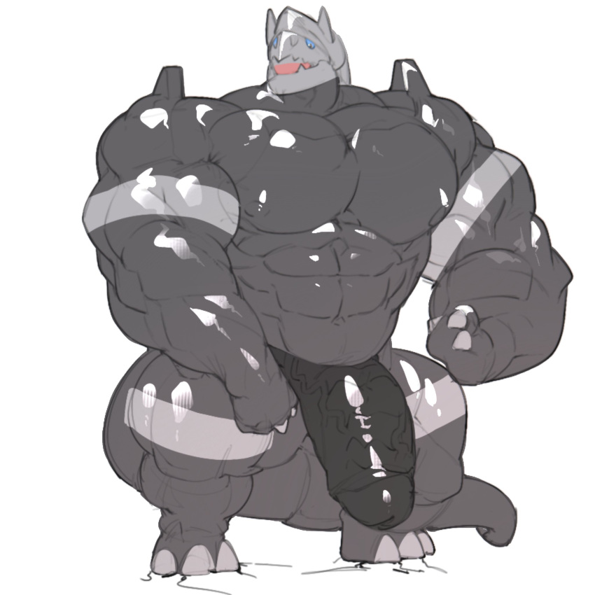 aggron anthro balls bara barazoku big_penis flaccid male male_only nintendo nude penis pokémon_(species) pokemon pokemon_(species) reed_sp_626 solo solo_male