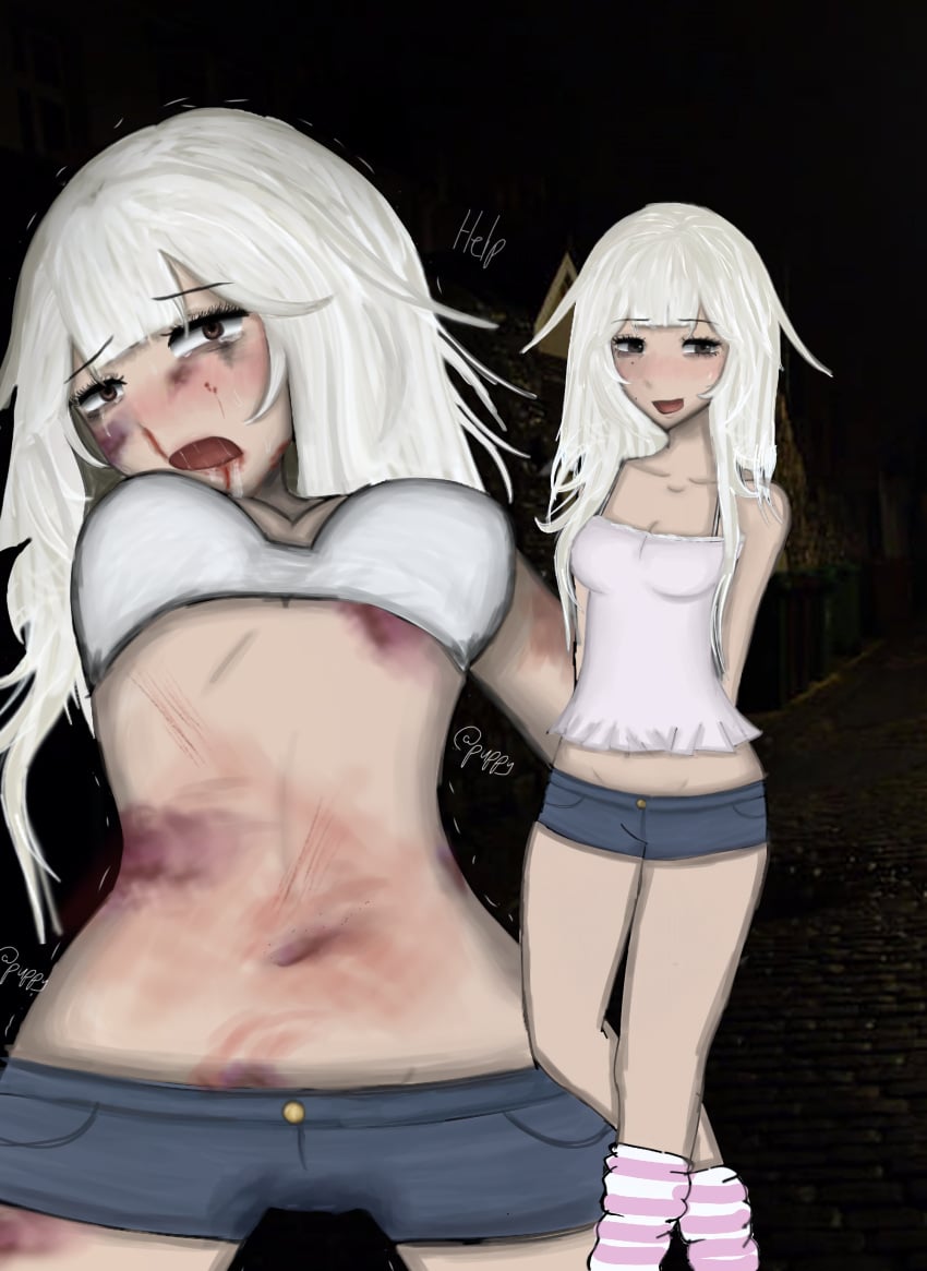 abuse blood bruise cnc crying forced hurt injury pain rape slutty_outfit submissive suffering tears